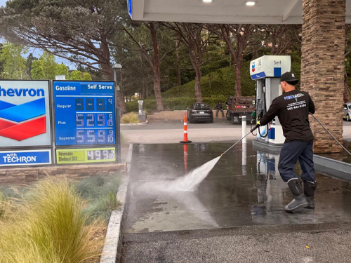 Gas Station Pressure Washing